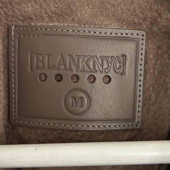 BLANKNYC Brown Suede Leather Moto Jacket Biker Style Buckle Belt Size Medium - Picture 4 of 11